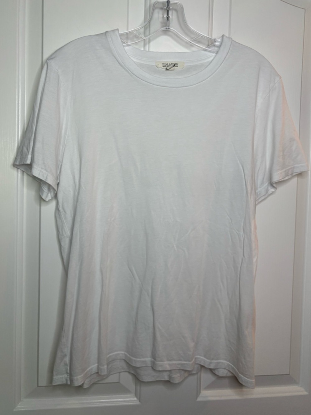 EUC NILI LOTAN Mariela Women’s Tee in White Crewneck size L
